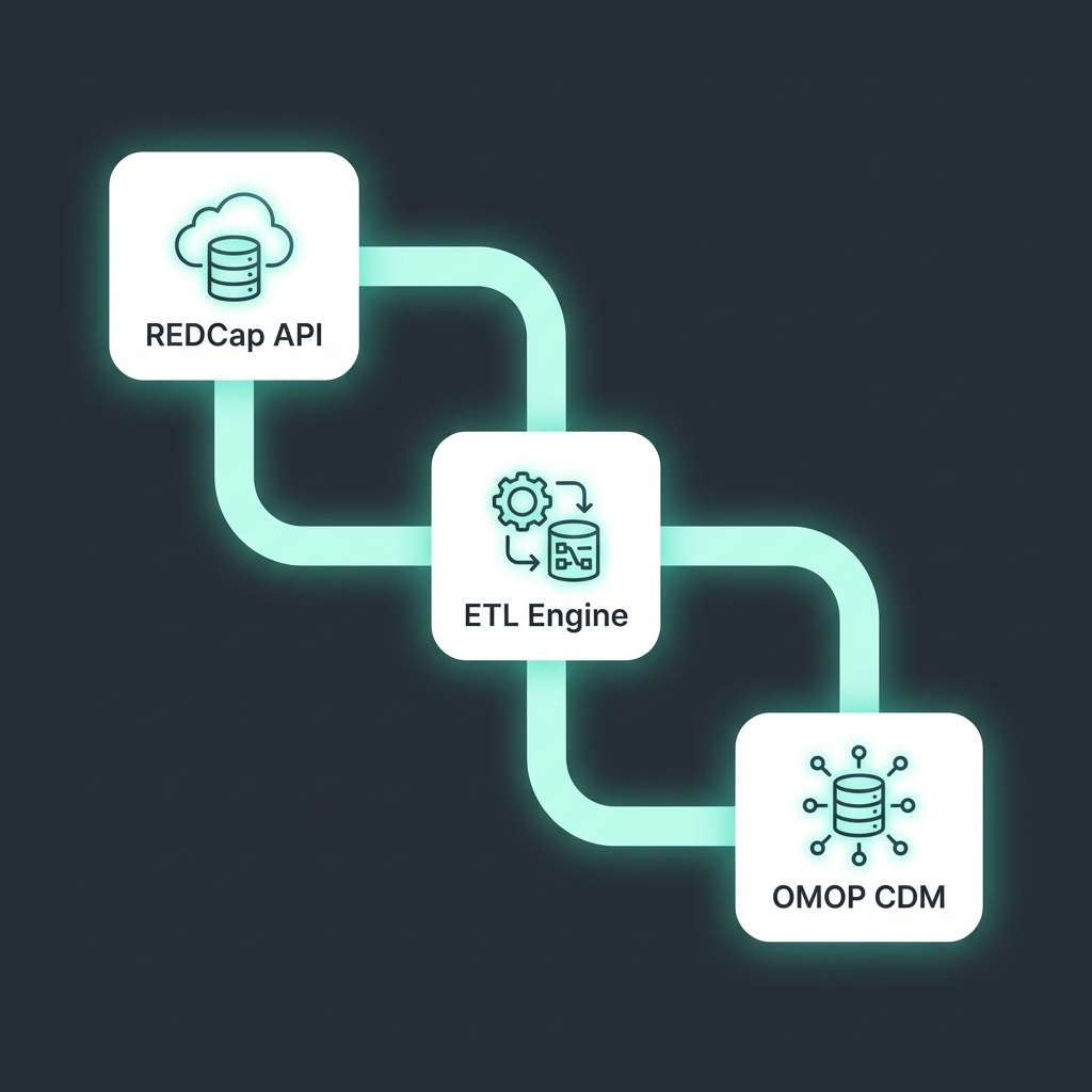 Flujo ETL de REDCap a OMOP CDM